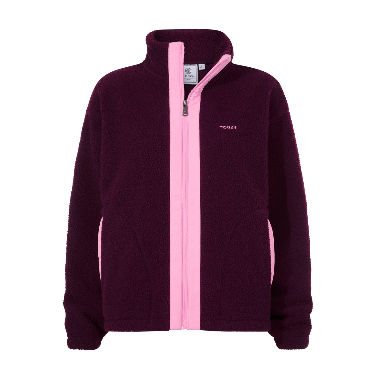 Emilie Womens Relaxed Fit Sherpa Fleece - Aubergine - Image 7