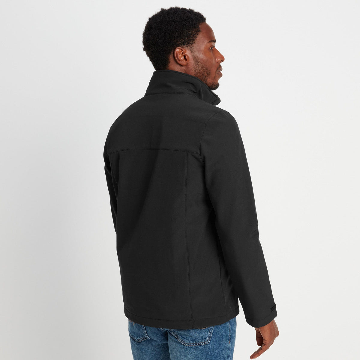 Feizor Mens Shower Resistant Softshell Jacket - Black - Image 4