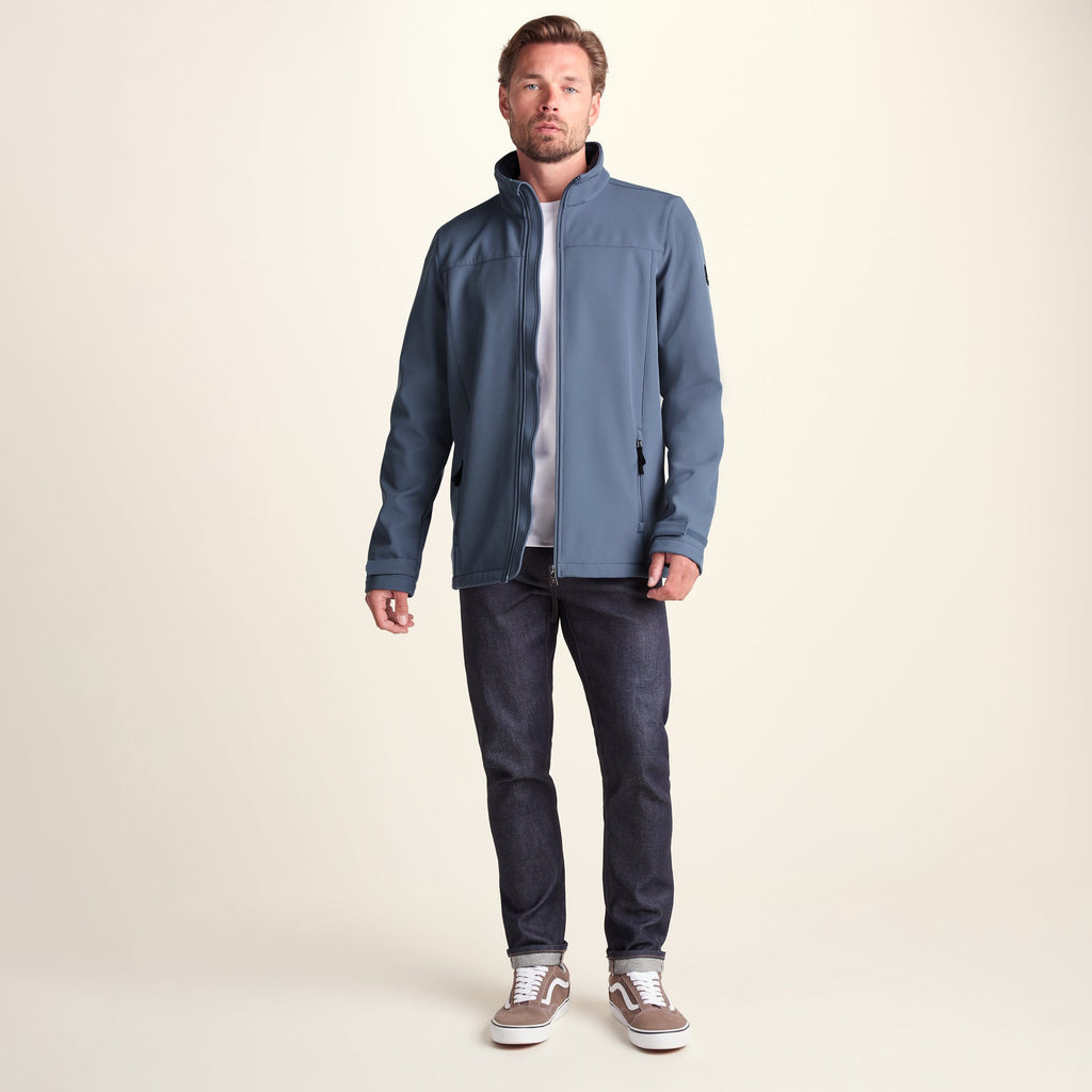 Feizor Mens Shower Resistant Softshell Jacket - Smokey Blue - Image 2