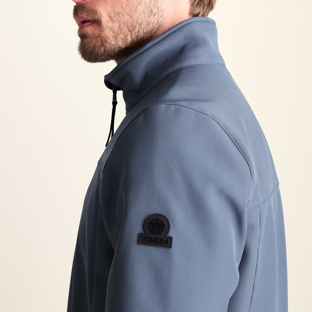 Feizor Mens Shower Resistant Softshell Jacket - Smokey Blue - Image 6