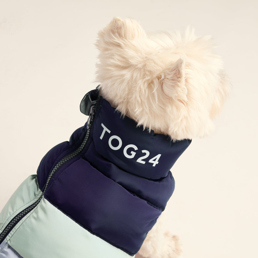 Fetch Padded Dog Coat S - Oxford Blue/Light Mist/Lavender Grey - Image 5
