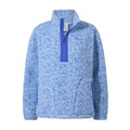 Flossie Womens Sherpa Zip Neck Fleece - Powder Blue Nep - Image 7
