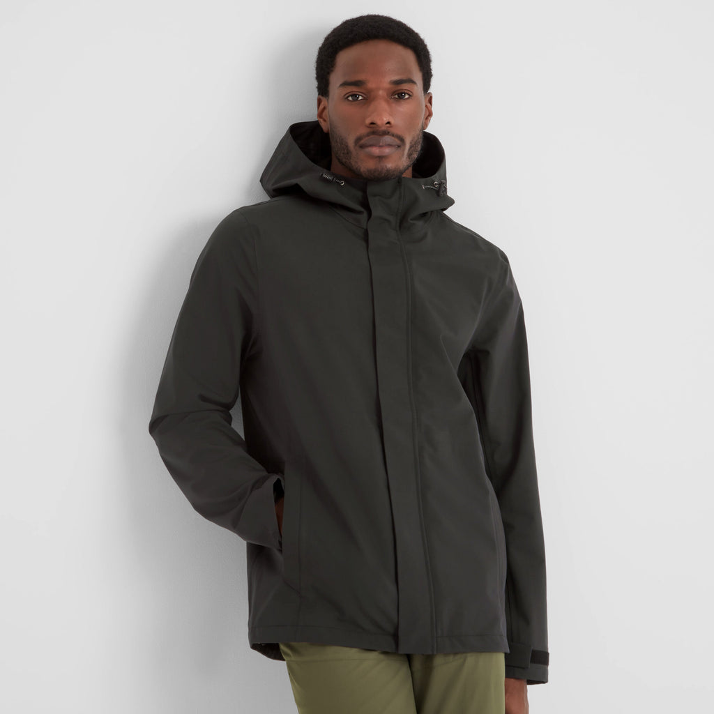 Flynn Mens Waterproof Jacket - Black - Image 3