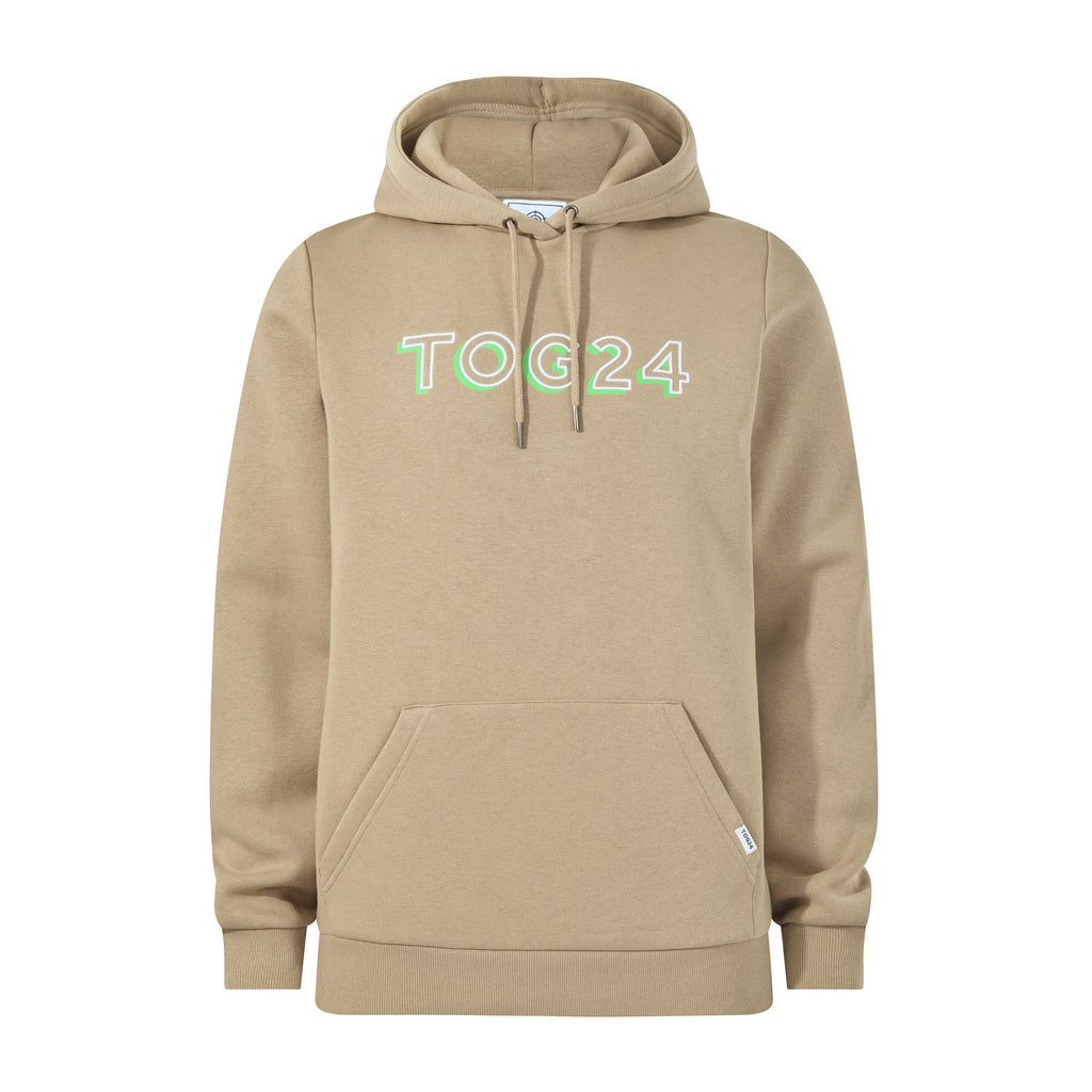 Garsdale Mens Supersoft Heavyweight Graphic Print Hoodie - Light Sand - Image 6