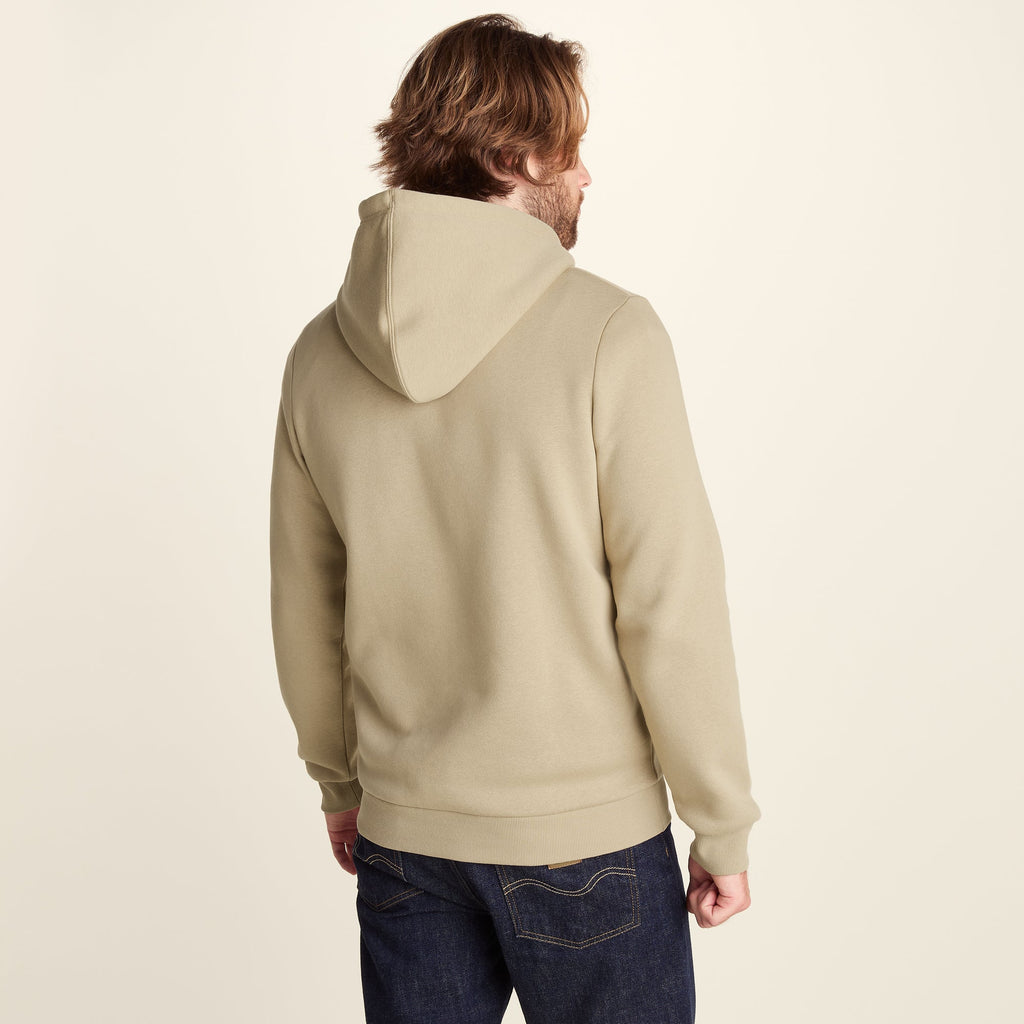 Garsdale Mens Supersoft Heavyweight Graphic Print Hoodie - Light Sand - Image 3