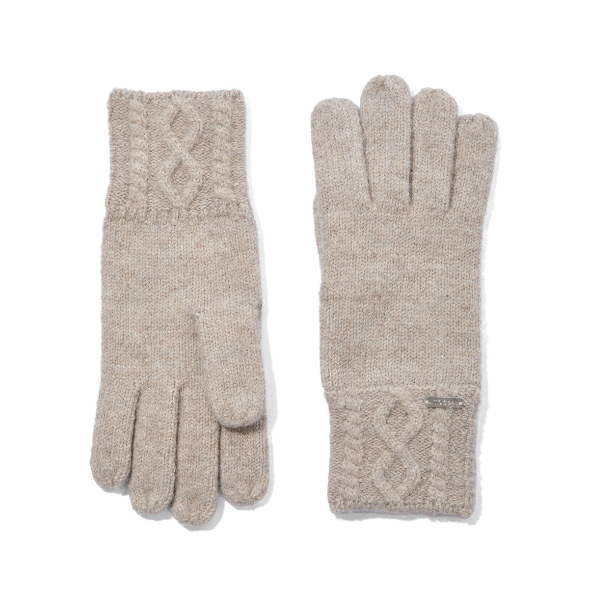 Georgia Supersoft Cable Knit Gloves - Simply Taupe - Image 5
