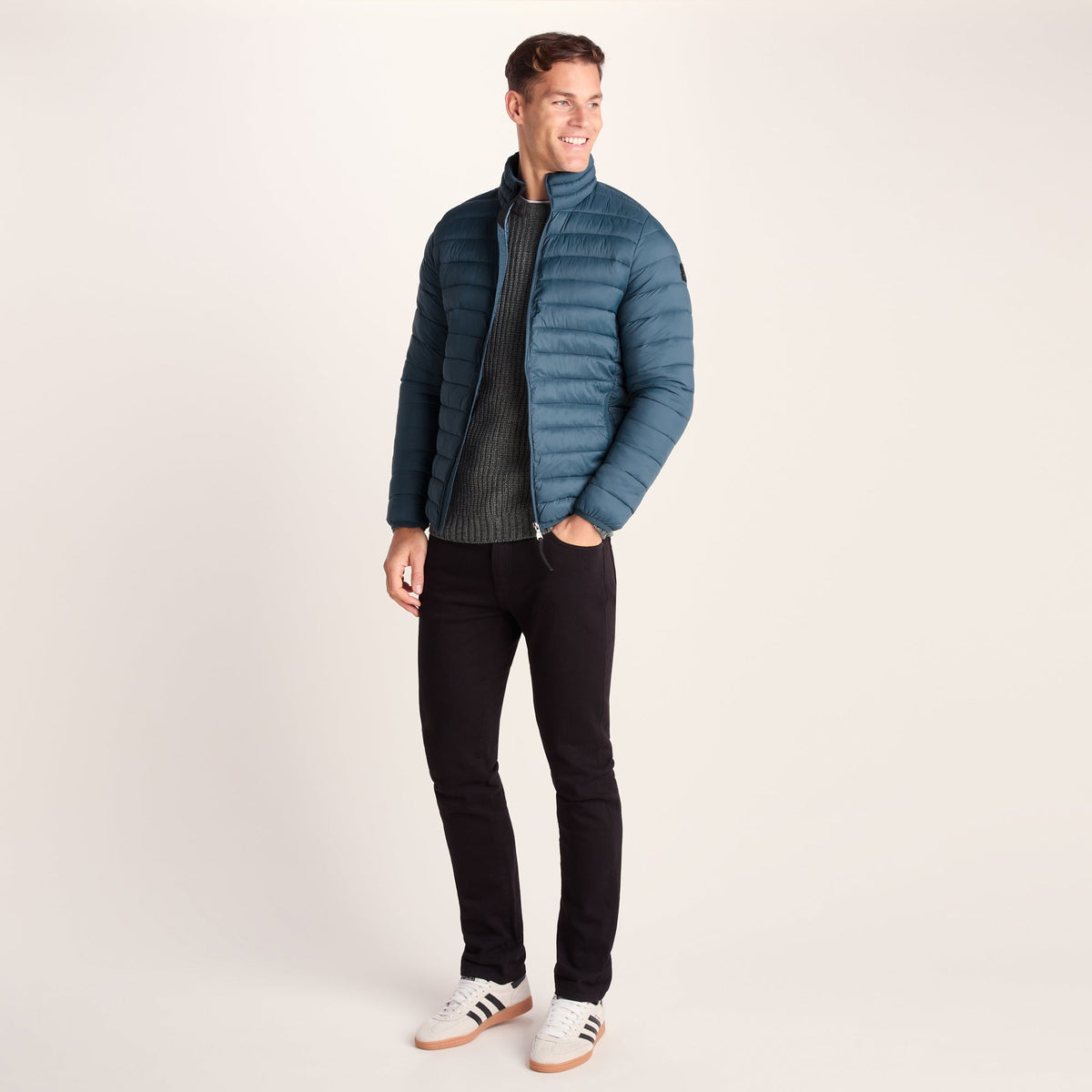 Gibson Mens Insulated Padded Jacket - Lagoon Blue - Image 6