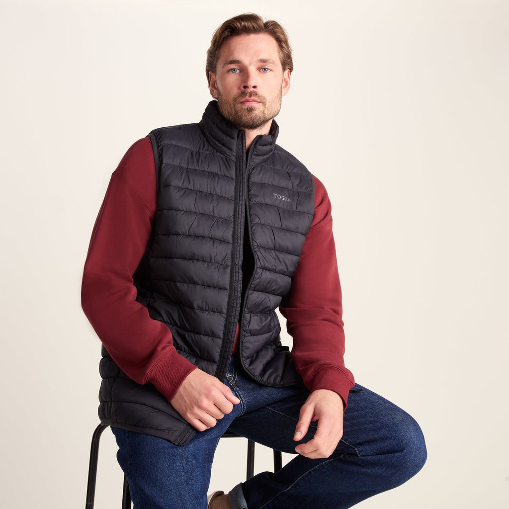 Gibson Mens Insulated Padded Gilet - Black - Image 4