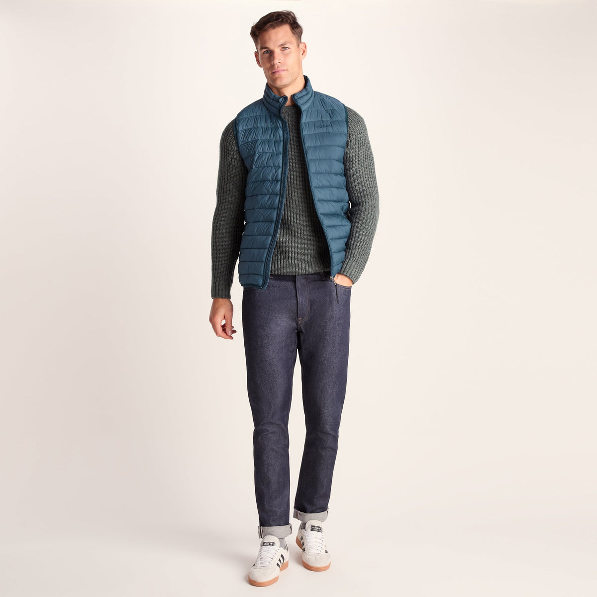 Gibson Mens Insulated Padded Gilet - Lagoon Blue - Image 3