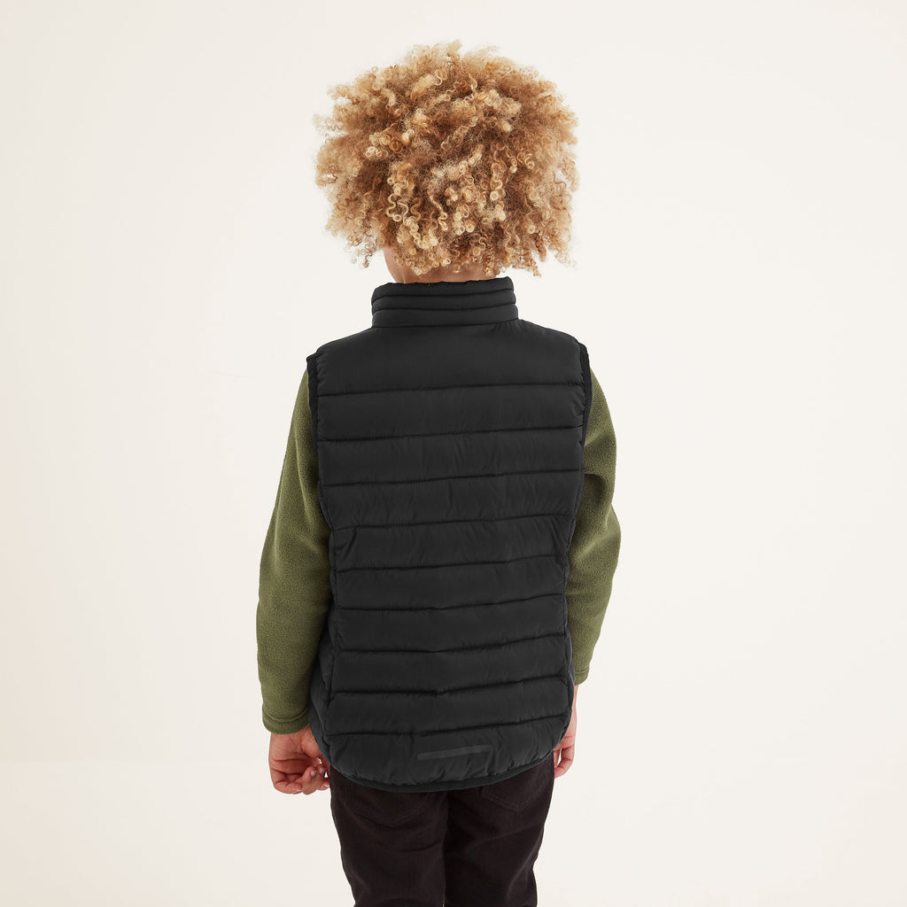 Gibson Kids Insulated Padded Gilet - Black - Image 4