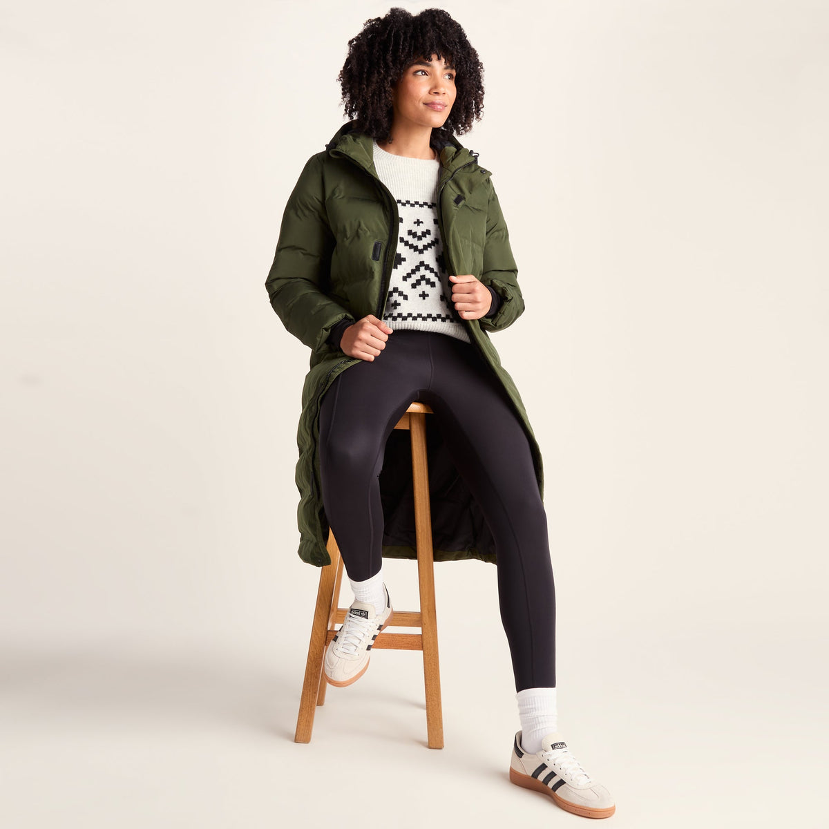 Glaston Womens Shower Resistant Insulated Parka - Dark Green - Image 5