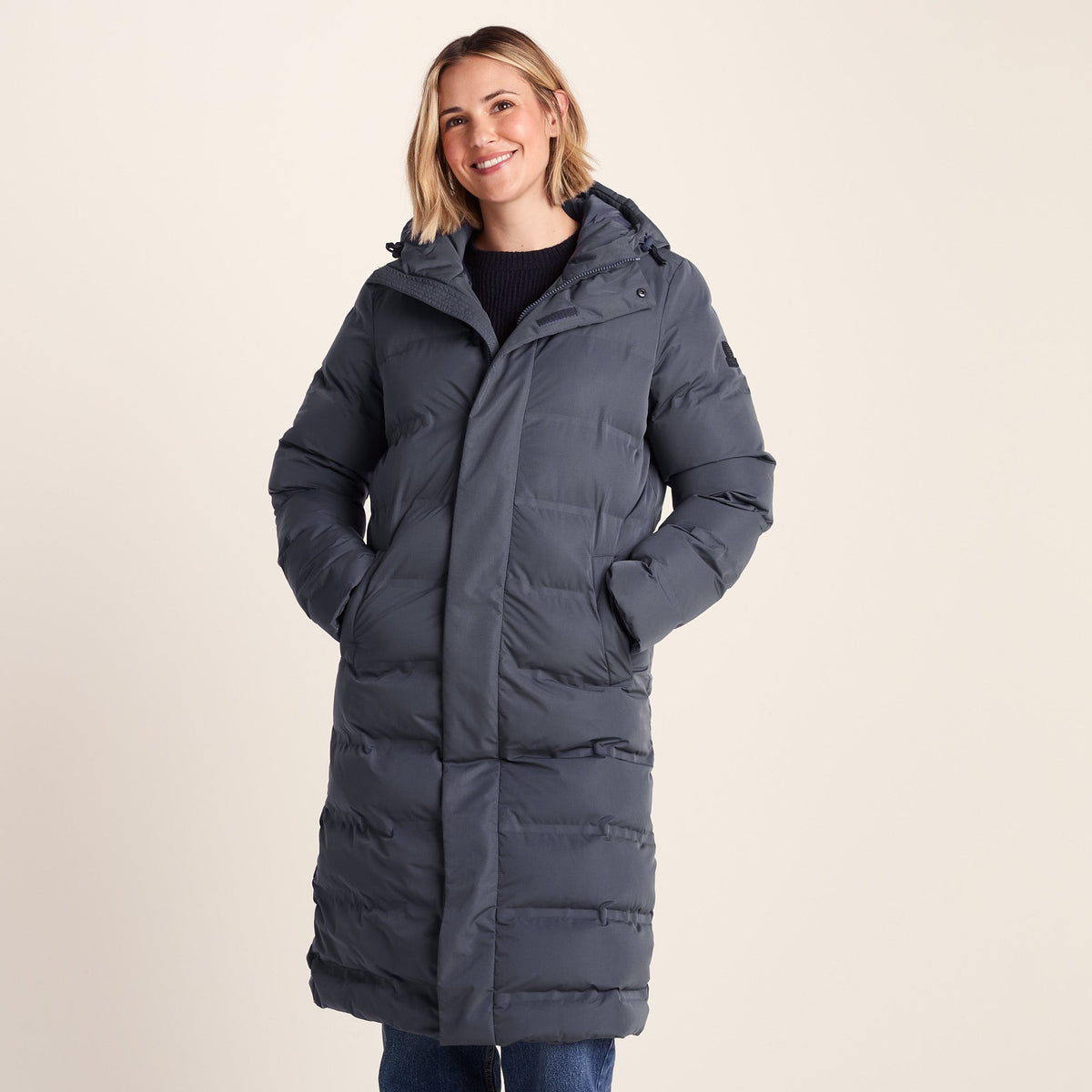 Glaston Womens Shower Resistant Insulated Parka - Washed Blue - Image 4
