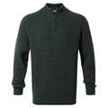 Glen Mens Chunky Knitted Zip Neck Jumper - Racing Green - Image 10