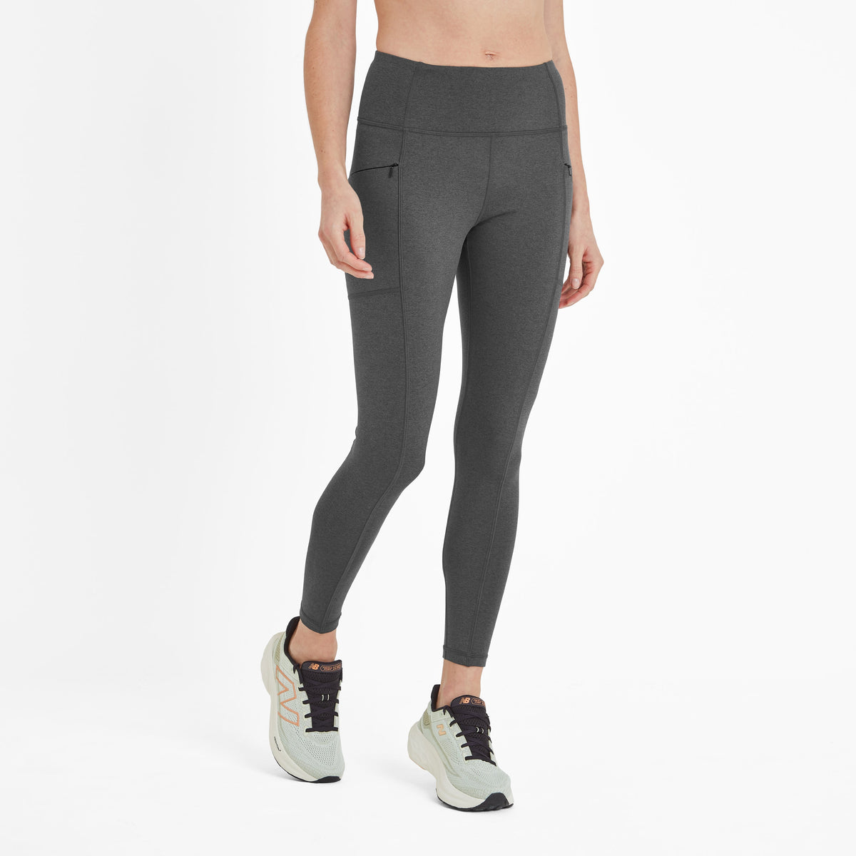 Haller Womens Performance Leggings - Dark Grey Marl - Image 2