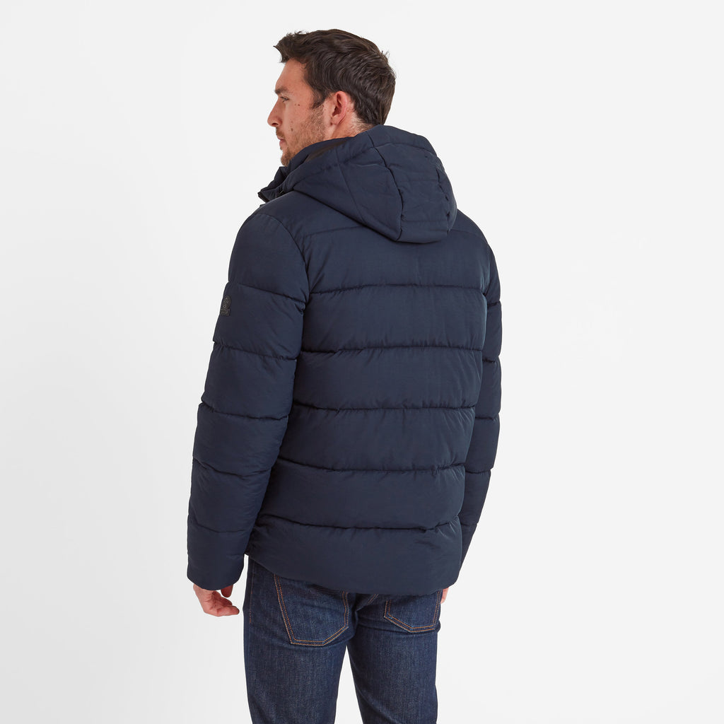 Hamilton Mens Padded Parka - Dark Indigo - Image 4