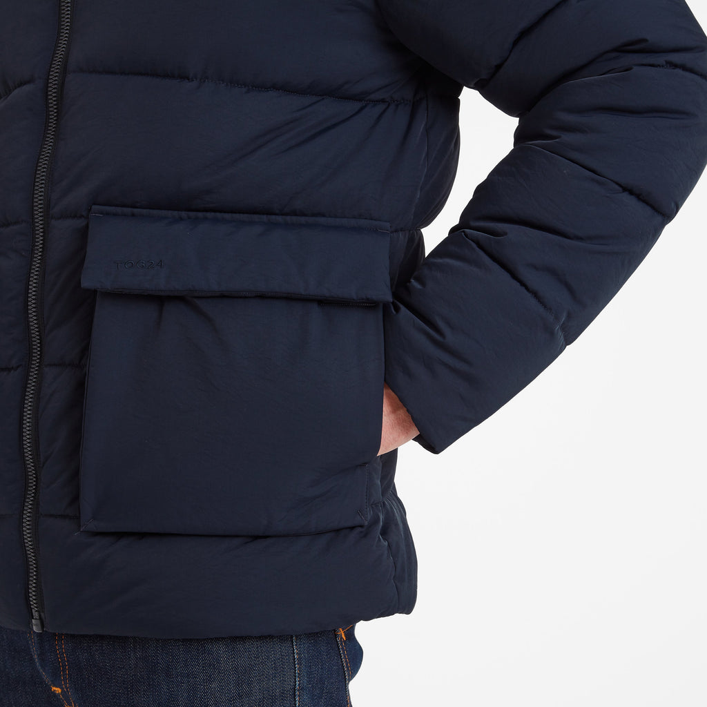 Hamilton Mens Padded Parka - Dark Indigo - Image 6