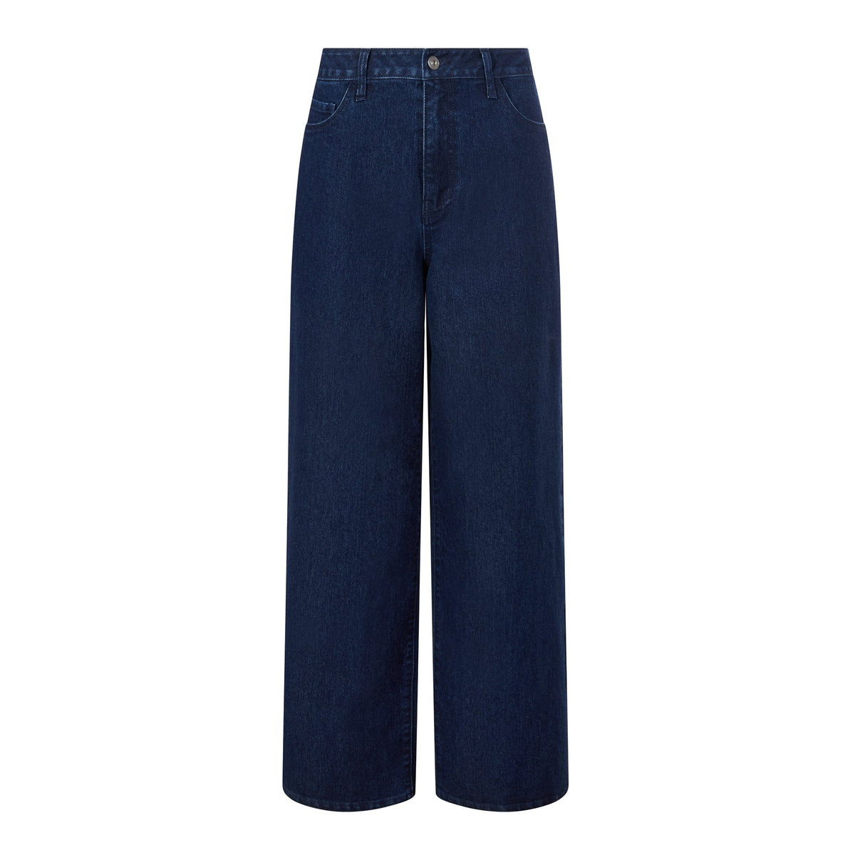 Harriet Womens High Rise Wide Leg Jeans - Indigo Blue - Image 8
