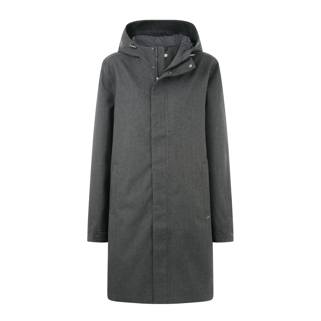Henry Mens Waterproof Longline Coat - Charcoal Melange - Image 10