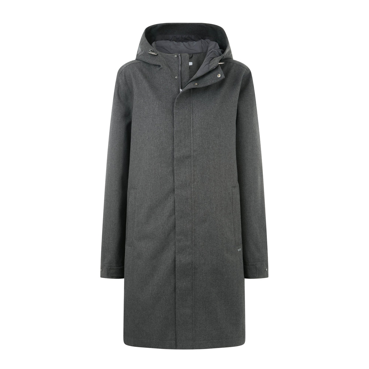 Henry Mens Waterproof Longline Coat - Charcoal Melange - Image 10