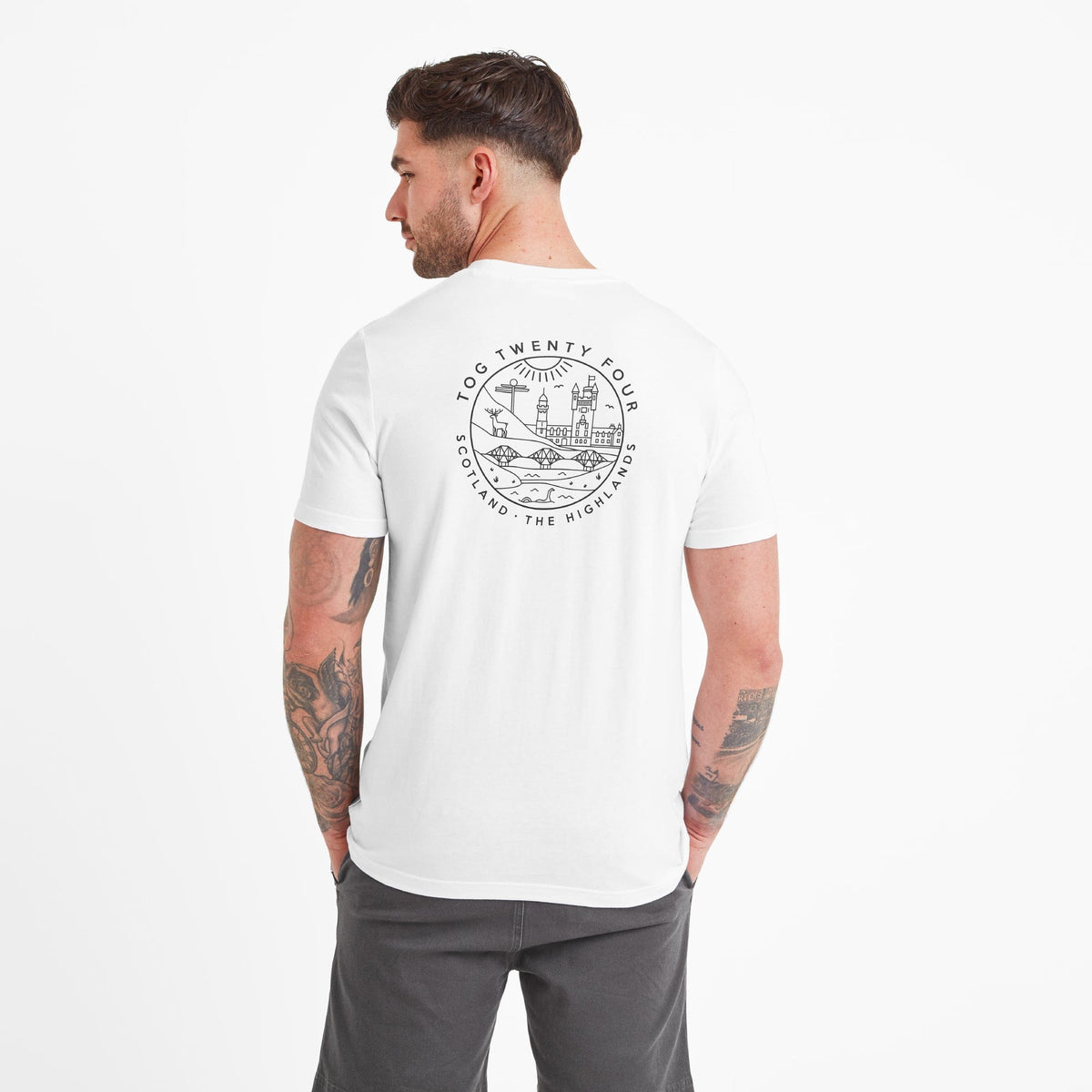 Highland Mens T-Shirt - Optic White - Image 2