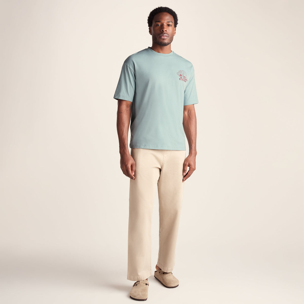 Hop Mens Relaxed Fit Premium Supersoft Hattie Clark T-Shirt - Summer Sky - Image 4