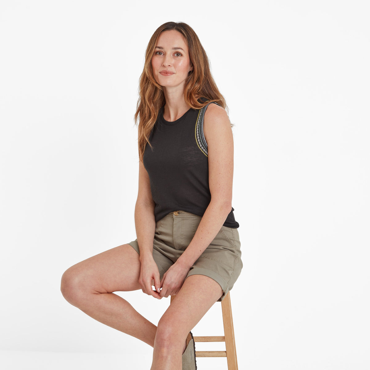 Iris Womens Vest - Washed Black - Image 7