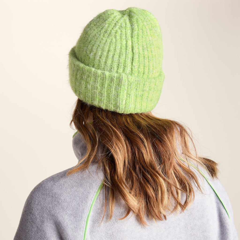 Isabella Supersoft Chunky Knit Beanie - Lemon Lime Melange - Image 3