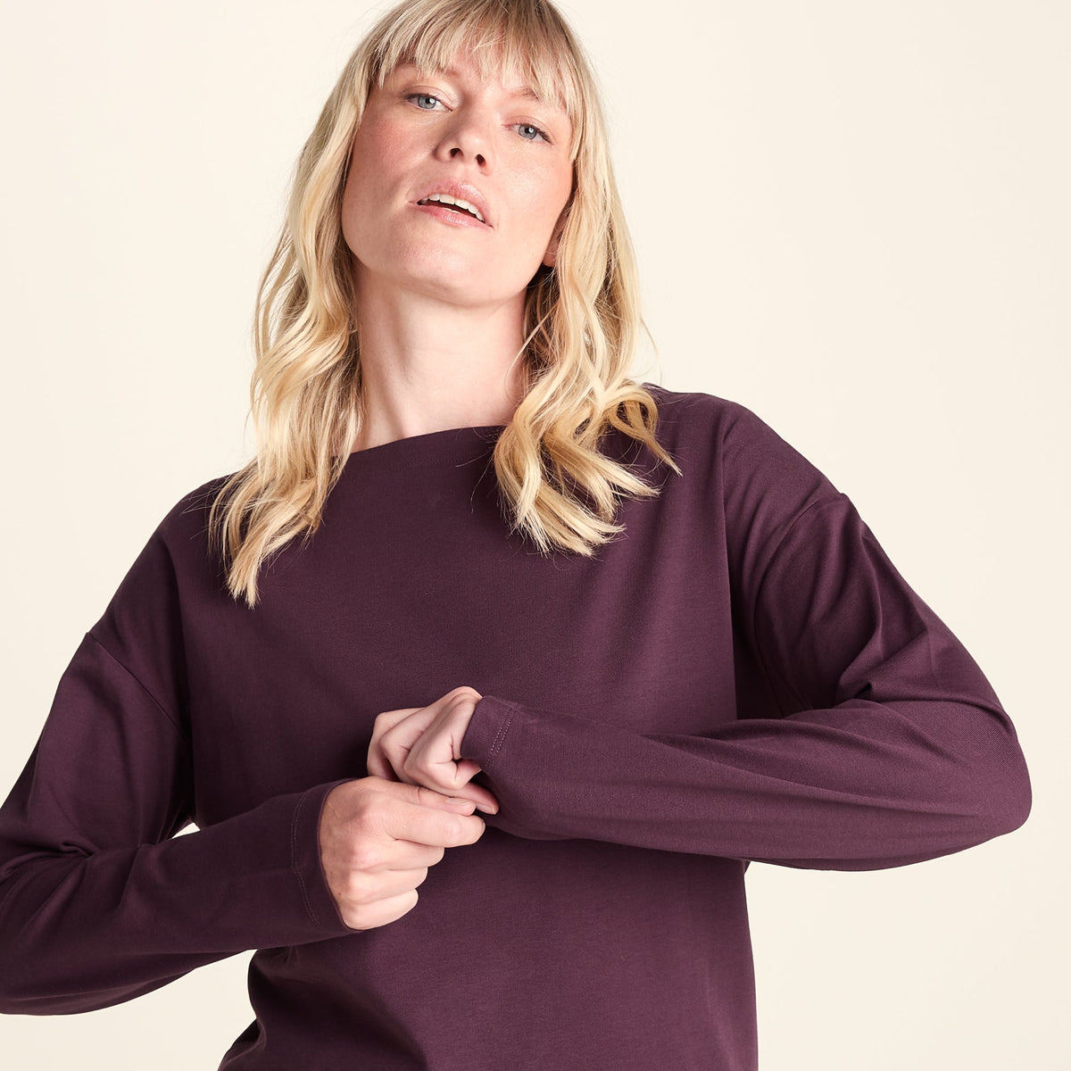 Ivy Womens Supersoft Cotton Boat Neck T-Shirt - Huckleberry - Image 5