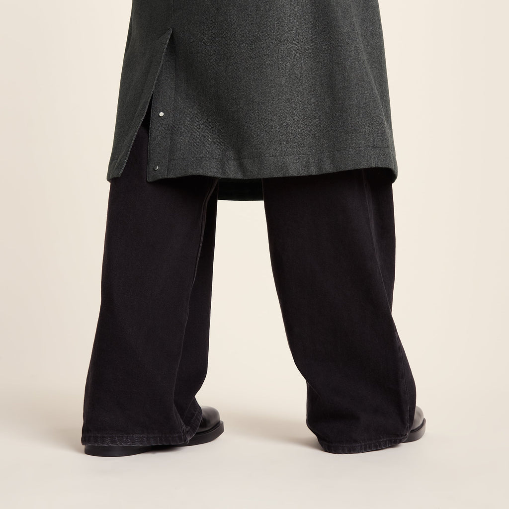 Jemima Womens Waterproof Longline Belted Trench Coat - Charcoal Melange - Image 7