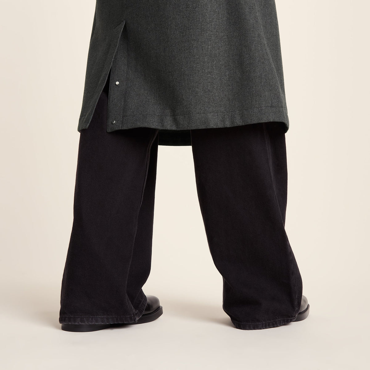 Jemima Womens Waterproof Longline Belted Trench Coat - Charcoal Melange - Image 7