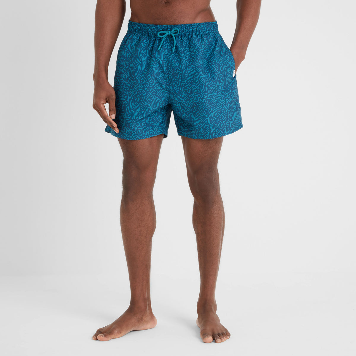 Kai Mens Swimshorts - Night Sea Sketch Print - Image 2