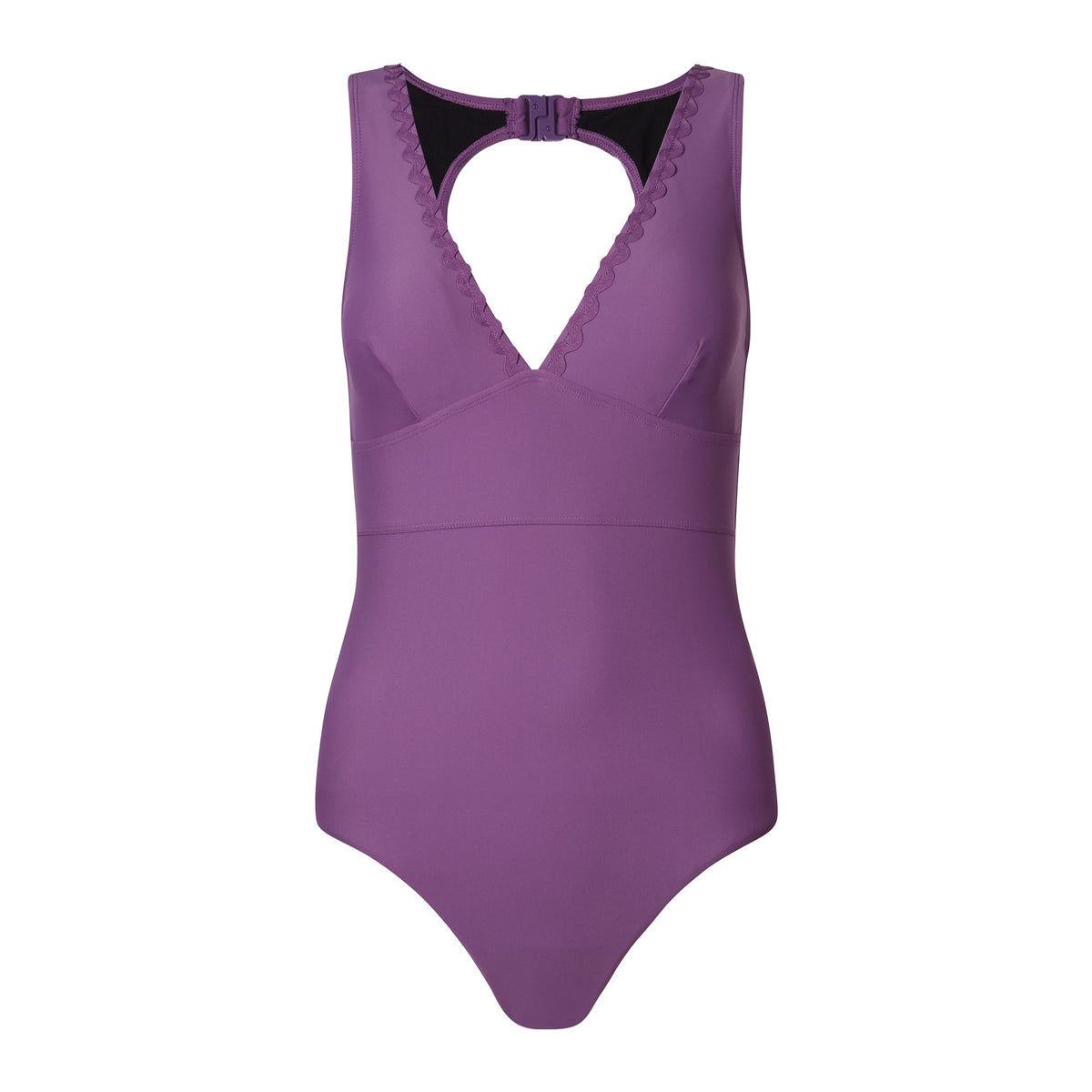 Katerina Womens One Piece Mesh Lined Swimsuit - Orchid - Image 8