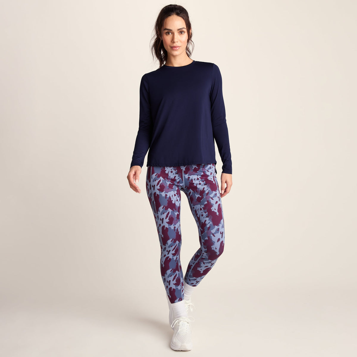 Kehlani Womens Long Sleeve Performance Top - Oxford Blue - Image 3