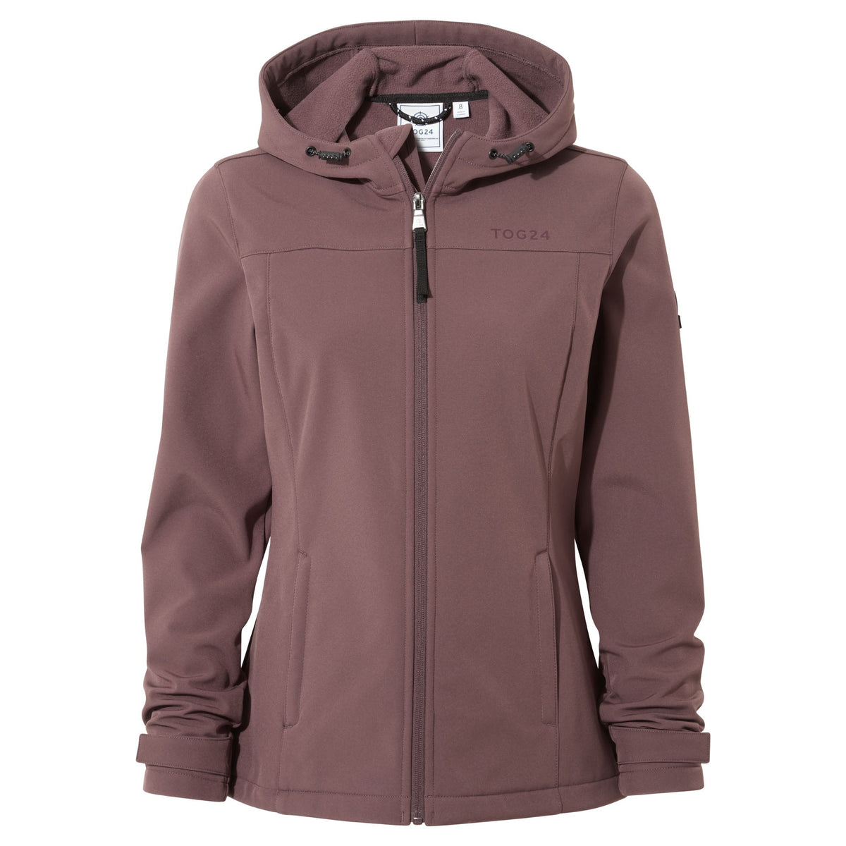 Keld Womens Shower Resistant Hooded Softshell Jacket - Dark Mauve - Image 9