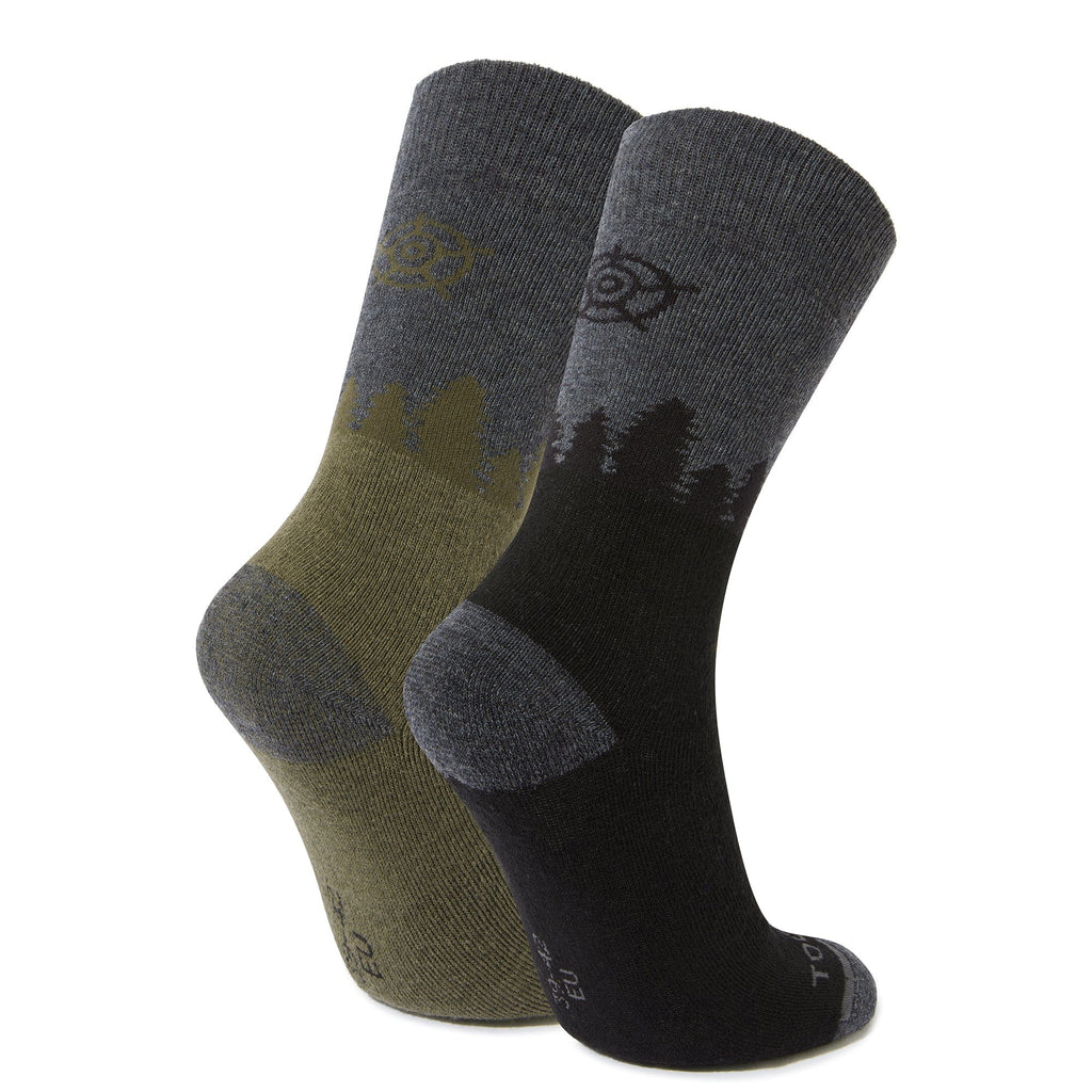 Krems Trek Socks - Black/Khaki - Image 2