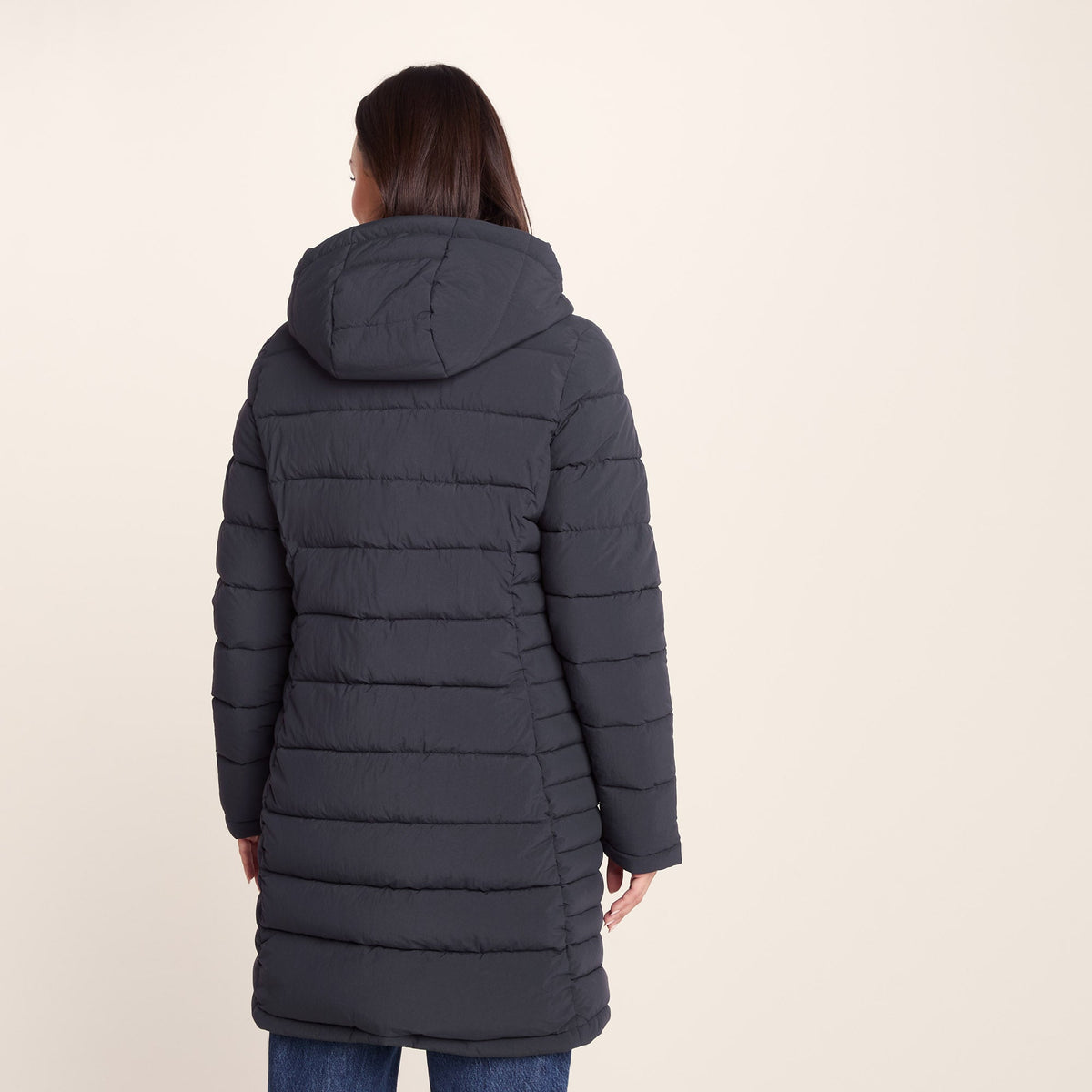 Kirkham Womens Long Shower Resistant Insulated Jacket - Dark Indigo - Image 3