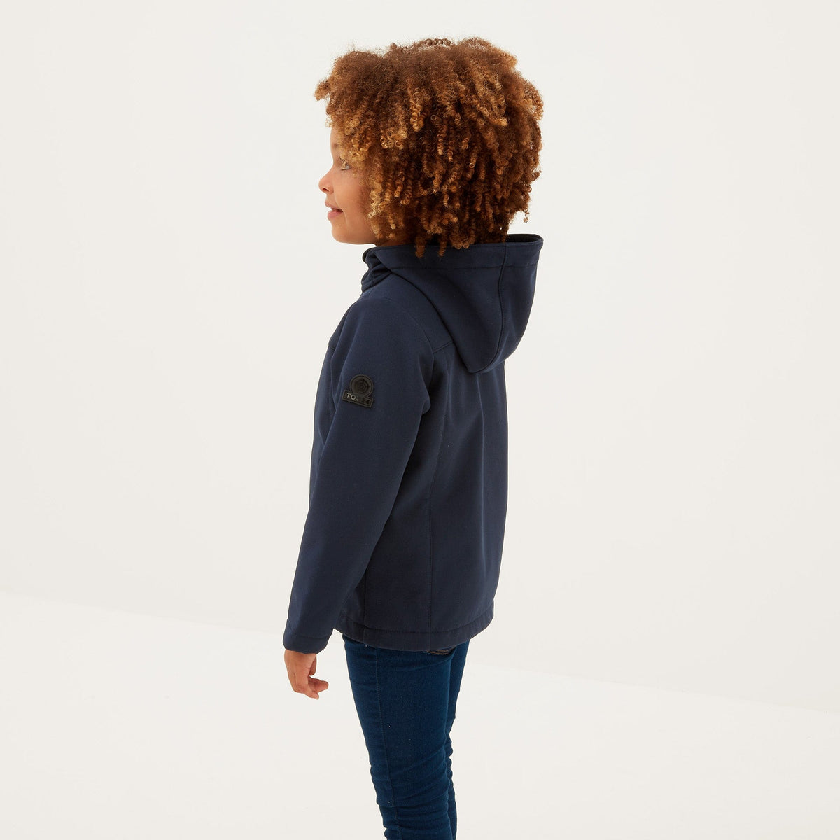 Koroma Kids Softshell Hooded Jacket - Navy - Image 4