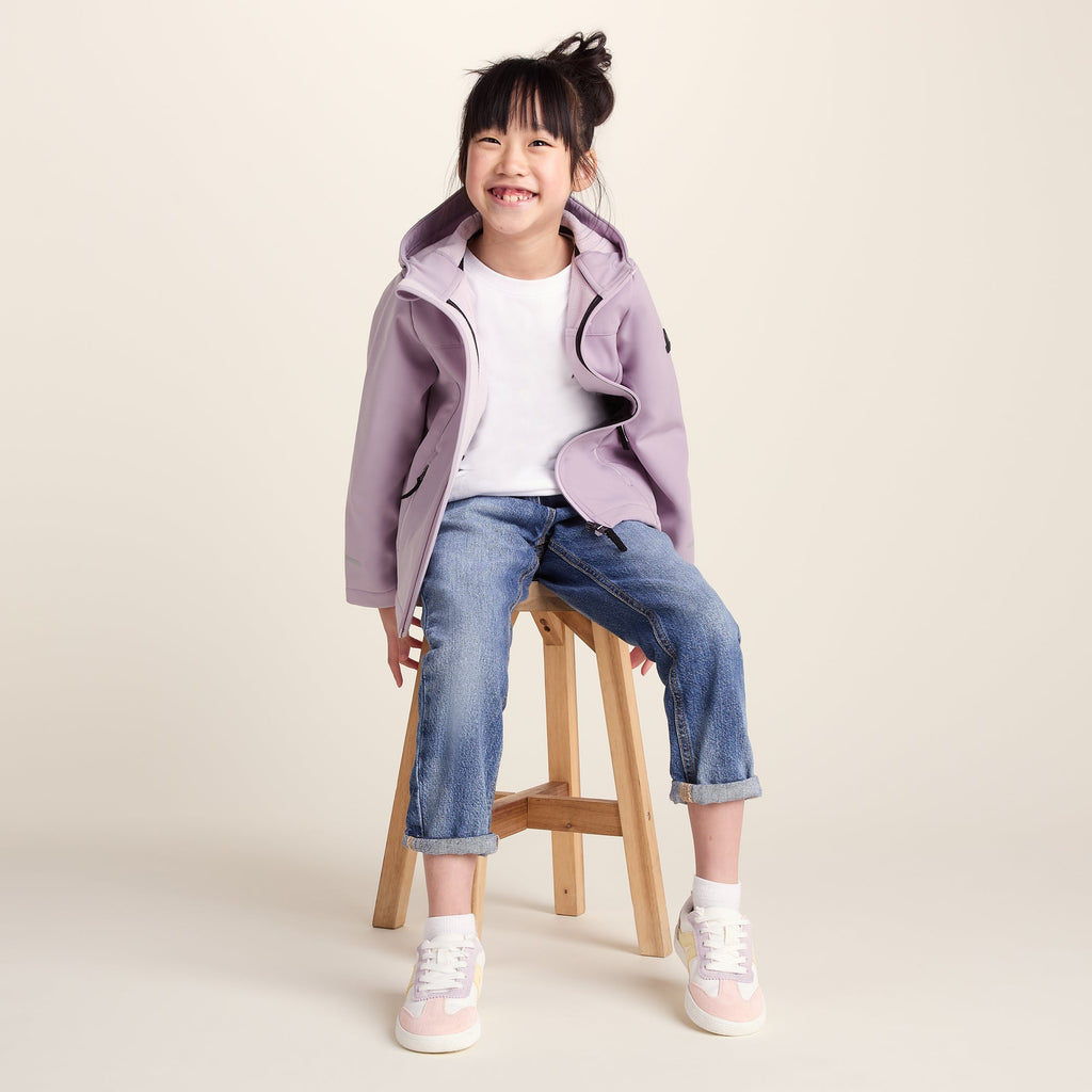 Koroma Kids Softshell Hooded Jacket - Lavender Grey - Image 4