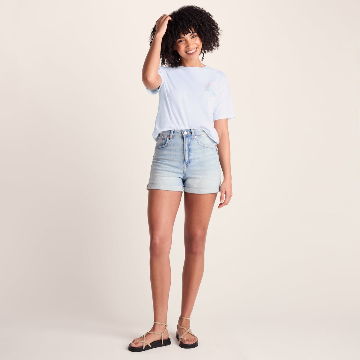 Lakeside Womens 100% Cotton Supersoft Relaxed Fit T-Shirt - Optic White - Image 2