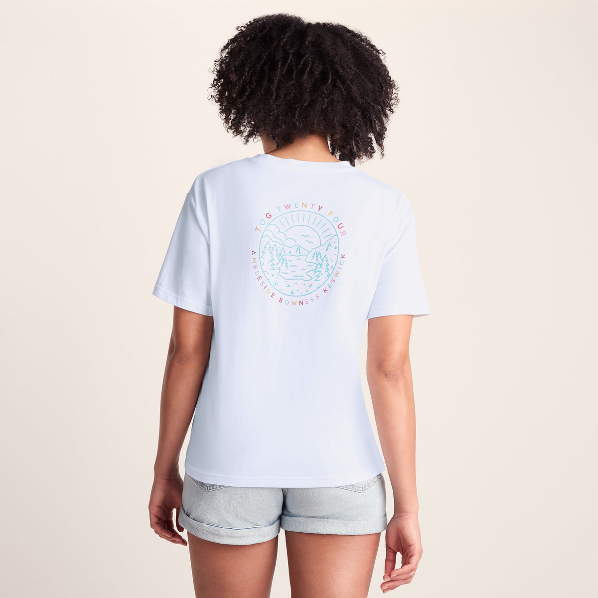 Lakeside Womens 100% Cotton Supersoft Relaxed Fit T-Shirt - Optic White - Image 3