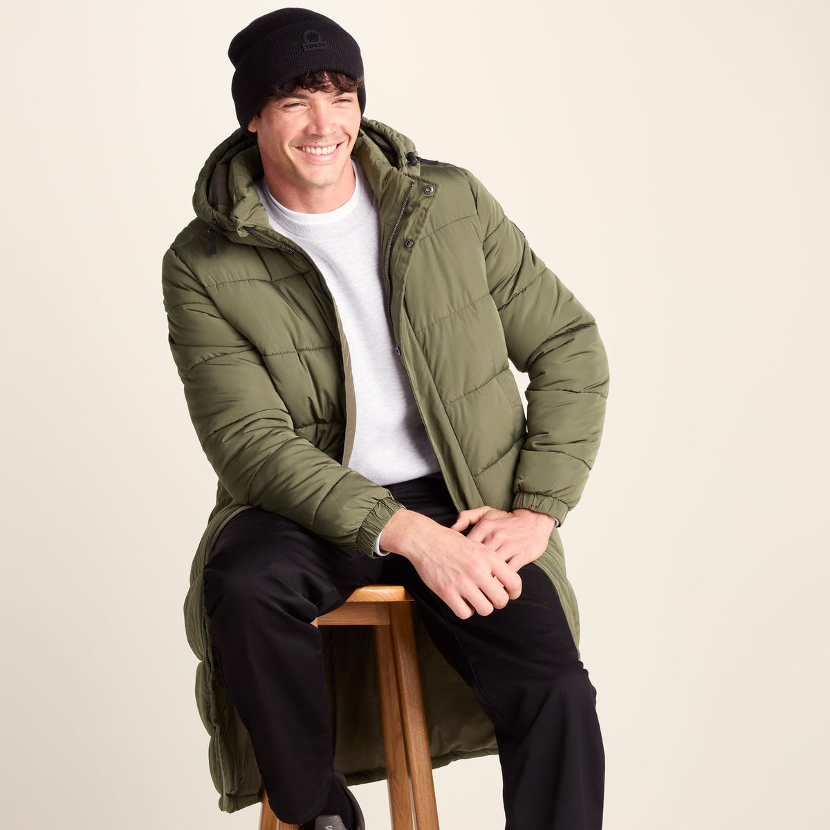 Langrick Mens Long Insulated Jacket - Khaki - Image 6