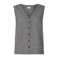 Lila Womens Short Sleeve Gingham Check Shirt - Black Check - Image 8