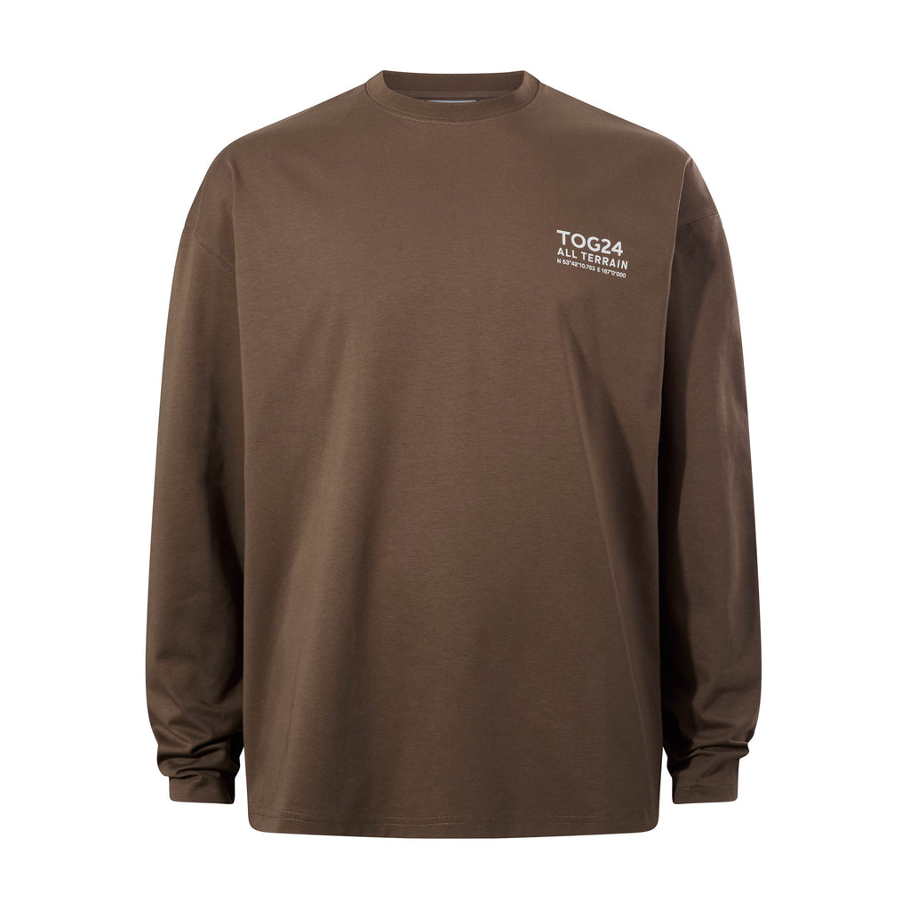 Lloyd Mens Premium Heavyweight 100% Cotton Jersey Top - Ash Brown - Image 7