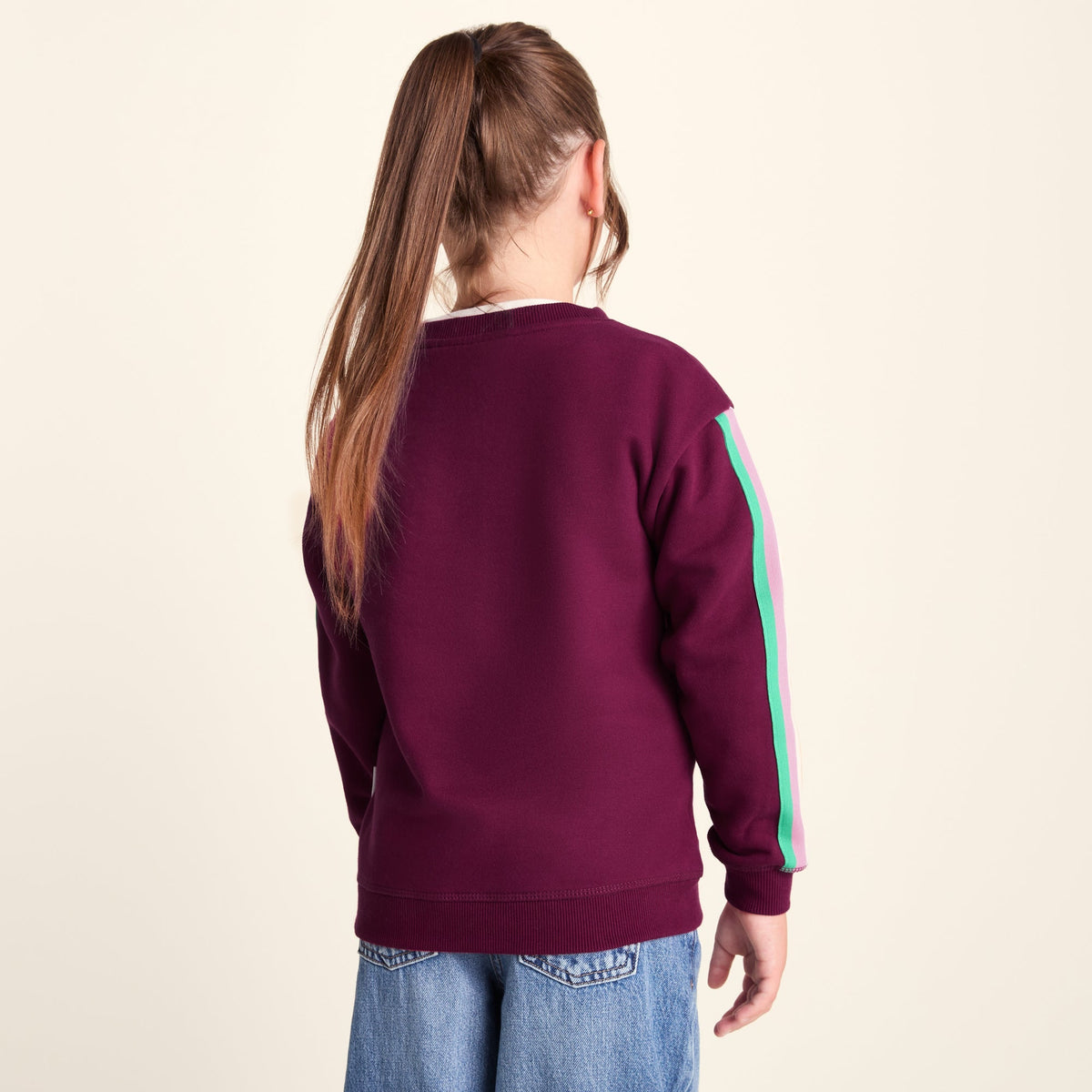 Lonk Shaun the Sheep Kids Supersoft Graphic Crew Neck Sweatshirt - Beetroot Red - Image 3