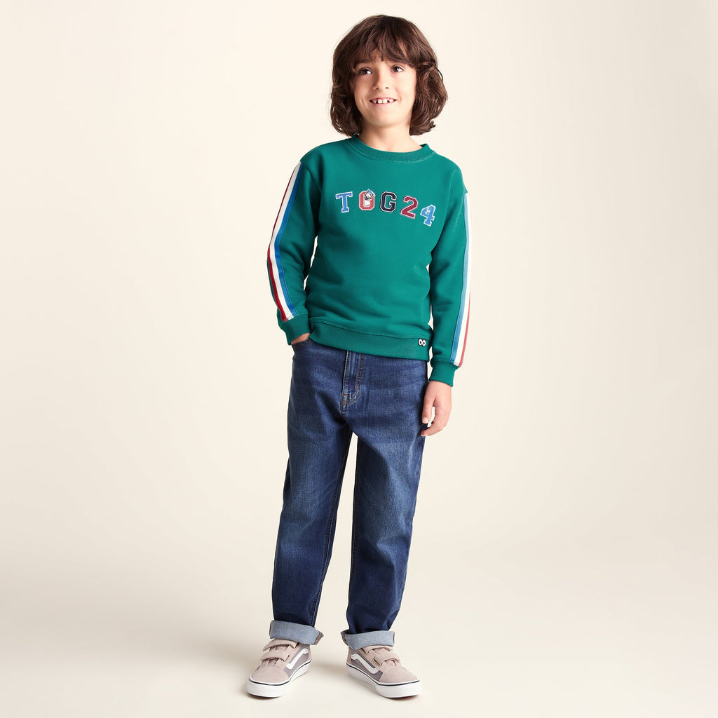Lonk Shaun the Sheep Kids Supersoft Graphic Crew Neck Sweatshirt - Peacock Green - Image 2