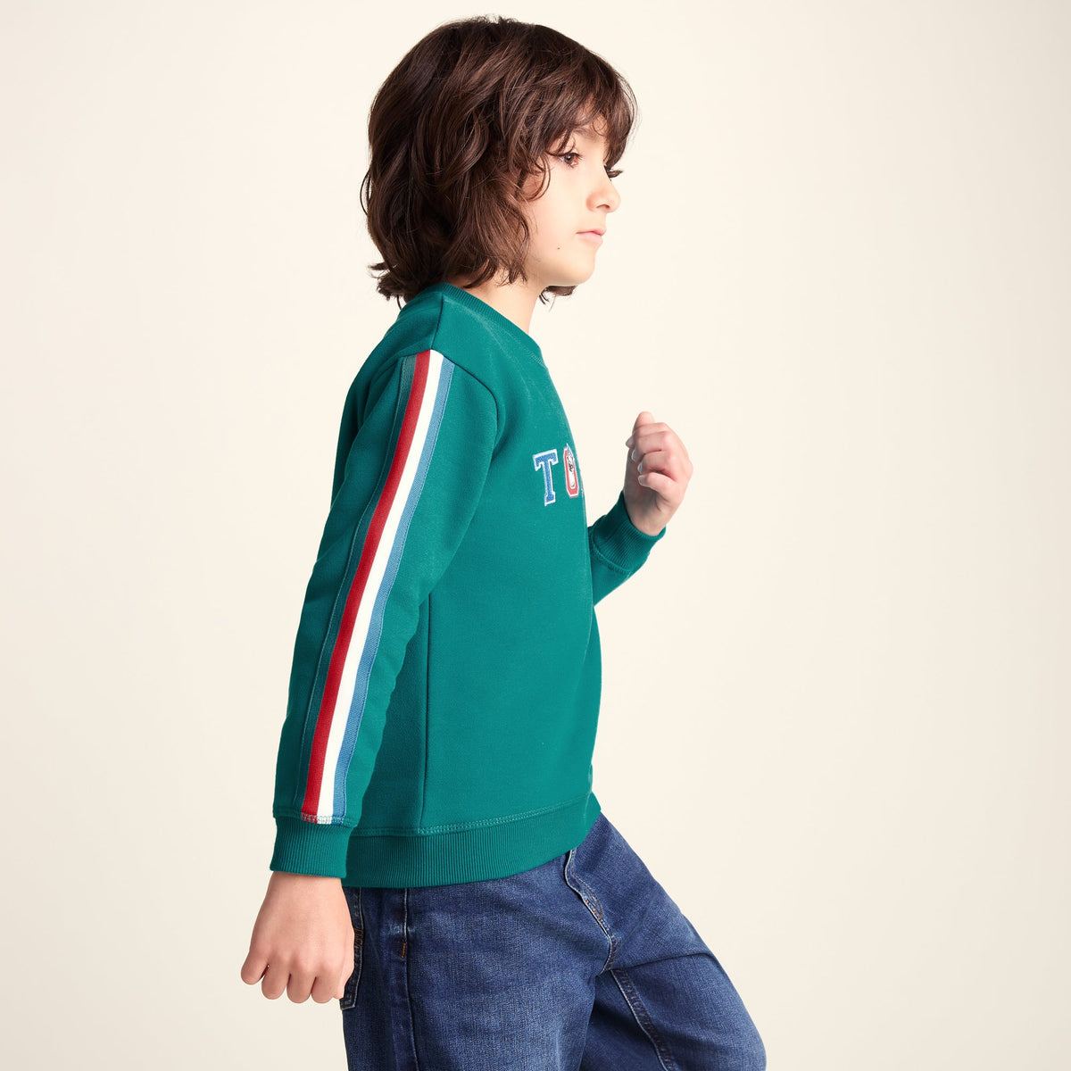 Lonk Shaun the Sheep Kids Supersoft Graphic Crew Neck Sweatshirt - Peacock Green - Image 6