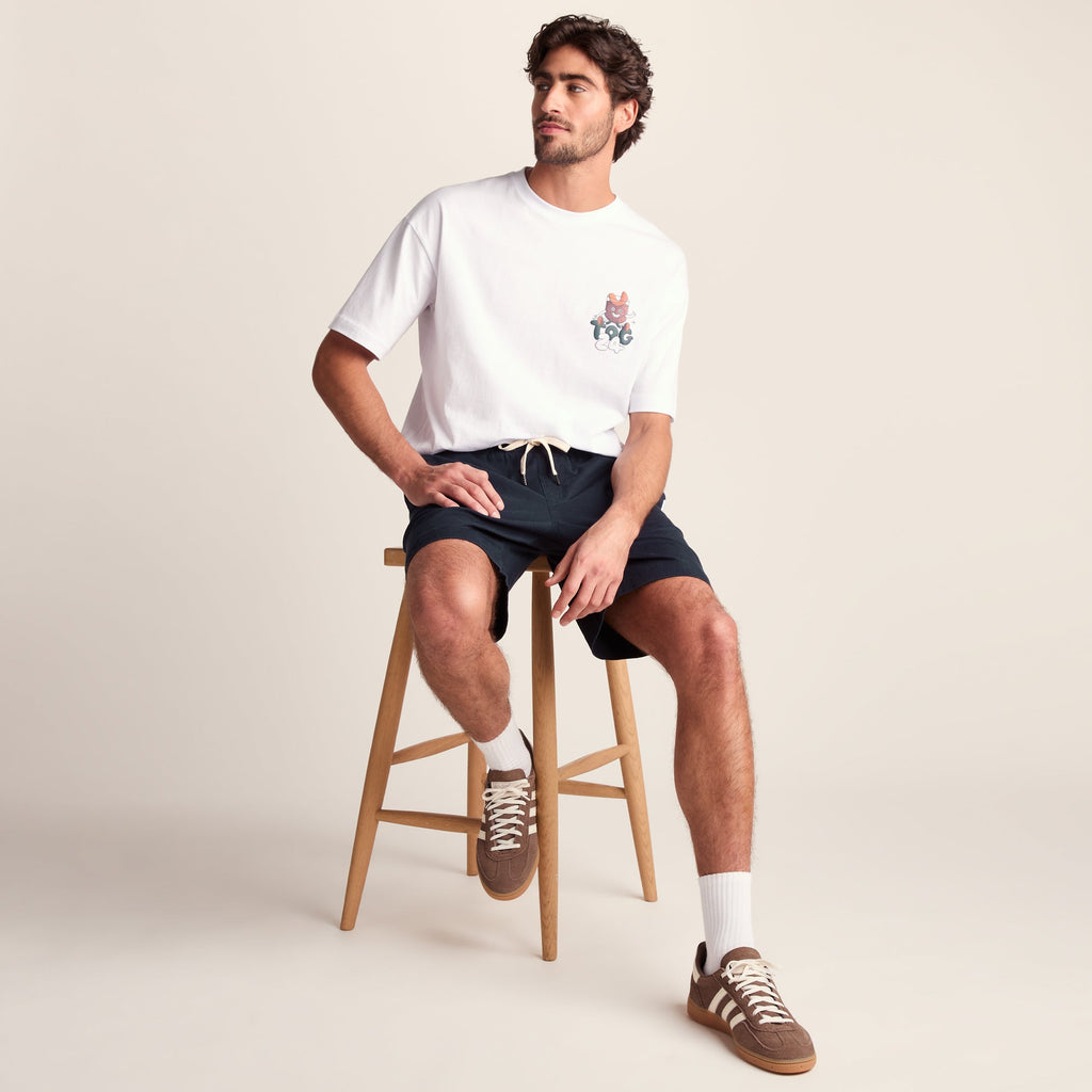 Loredo Mens Cotton Blend Shorts - Dark Indigo - Image 4