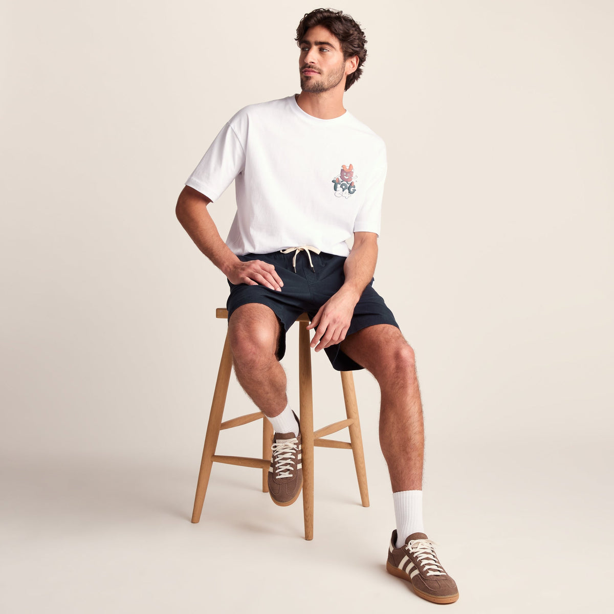 Loredo Mens Cotton Blend Shorts - Dark Indigo - Image 4