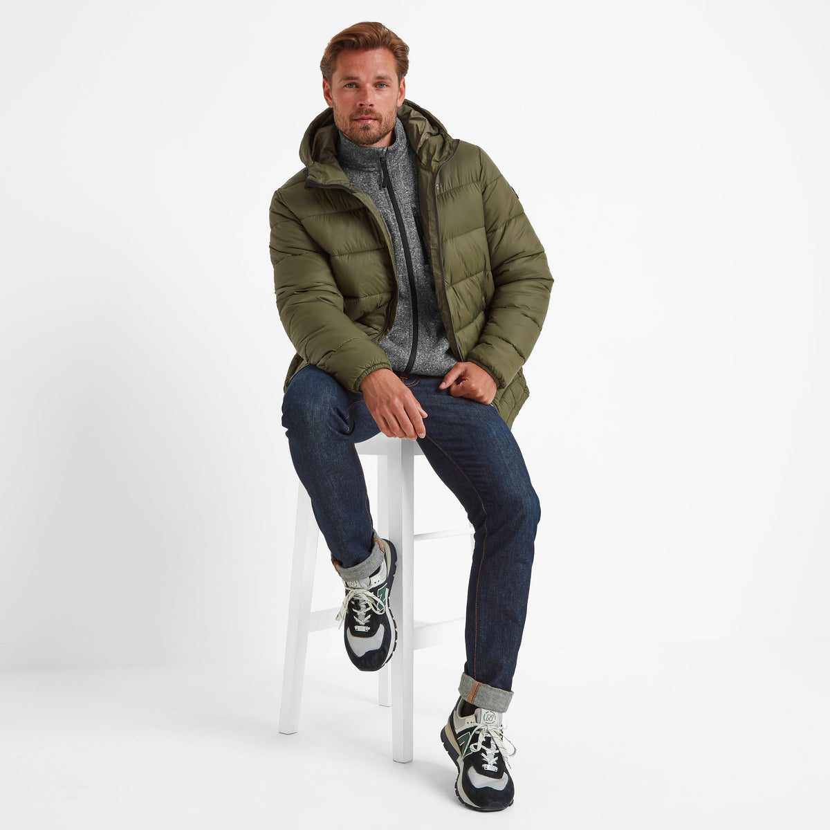 Maloney Mens Wind Resistant Insulated Jacket - Khaki - Image 4