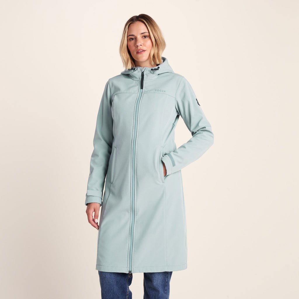 Marina Womens Long Water Resistant Softshell Jacket - Misty Grey - Image 2